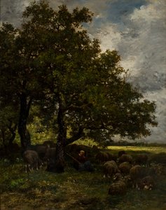Paisagem rural de Charles Emile Jacque
