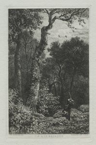 Atirando na galinhola. de Charles Emile Jacque