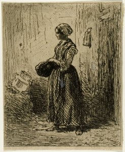 Camponesa em pé de Charles Emile Jacque