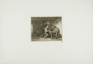 Os jogadores de cartas de Charles Emile Jacque