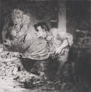 Os Falsificadores, 1843. de Charles Emile Jacque