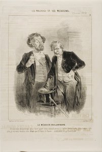 O médico filantrópico (placa 10) de Charles Emile Jacque