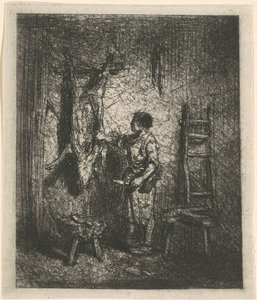 O açougueiro de porcos de Charles Emile Jacque