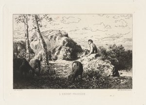 A criança pródiga. de Charles Emile Jacque