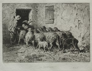 O retorno. de Charles Emile Jacque