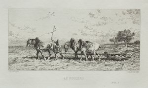 O rolo, 1868. de Charles Emile Jacque