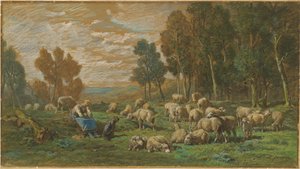 A pastora de Charles Emile Jacque