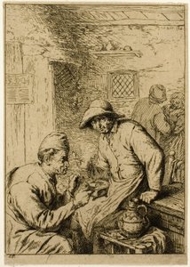 Dois fumantes de Charles Emile Jacque