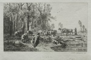 Inverno, 1864. de Charles Emile Jacque