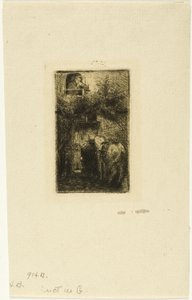 Mulher na janela da pousada de Charles Emile Jacque