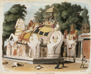 Os nativos prestam homenagem ao seu governante, gravado por Thomas Medland (1755-1823) 1803