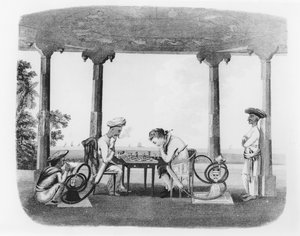 Fumando o cachimbo de água, placa 43 de &39;Oriental desenhos&39;, gravada por T. Rickards, pub. 1806 (aquatinta)
