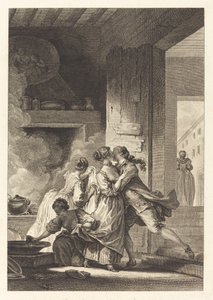 Nós nunca pensamos em tudo de Charles Emmanuel Patas after Jean Honoré Fragonard