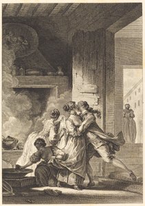 Nós nunca pensamos em tudo de Charles Emmanuel Patas after Jean Honoré Fragonard