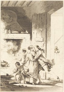 Nós nunca pensamos em tudo de Charles Emmanuel Patas after Jean Honoré Fragonard
