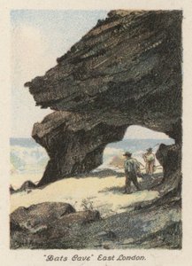 África do Sul: "Bats Cave", East London (litografia a cores) de Charles Ernest Peers