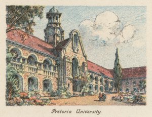 África do Sul: Universidade de Pretória (litografia a cores) de Charles Ernest Peers
