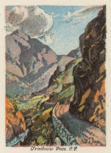 África do Sul: Tradouw Pass, CP (litografia a cores) de Charles Ernest Peers