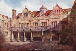 Knole House: Stone Court (litografia a cores)