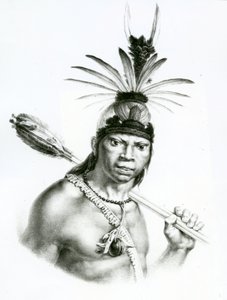 Chefe Camacan Mongoyo de &39;Uma Viagem Histórica e Pitoresca ao Brasil&39; de Jean Baptist Debret, 1834 de Charles Etienne Pierre Motte