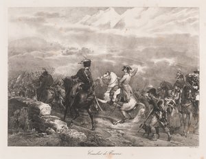Luta de Tarvis, início do século XIX (litho) de Charles Etienne Pierre Motte