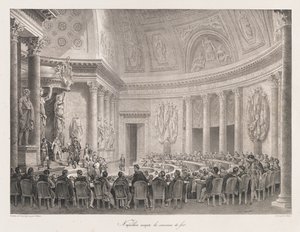 Napoleão Aceitando a Cruz de Ferro, início do 19º ano
século de Charles Etienne Pierre Motte