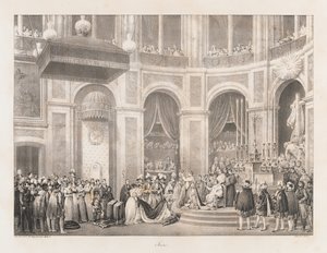 Sacre, início do século XIX (litho) de Charles Etienne Pierre Motte