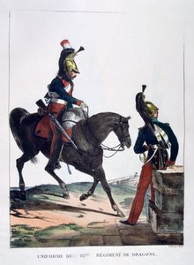 Uniforme do 12º Regimento de Dragões, França, 1823.