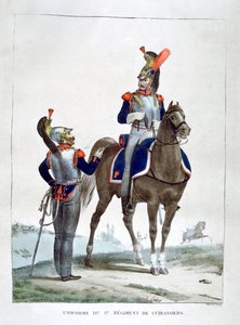 Uniforme do 1º Regimento de Chasseurs, França, 1823. de Charles Etienne Pierre Motte