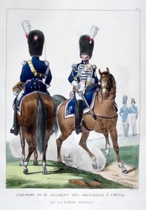 Uniforme do 2º Regimento de Granadeiros, França, 1823.