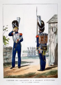 Uniformes dos granadeiros .. da guarda real francesa, 1823.