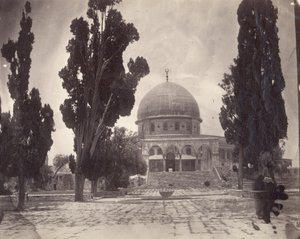 A cúpula da rocha sobre o Haram al Sharif em Jerusalém, do sul de 1870 de Charles F. Tyrwhitt Drake