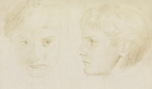 Edward Robert Hughes, 16 anos, 1867 (giz no papel)