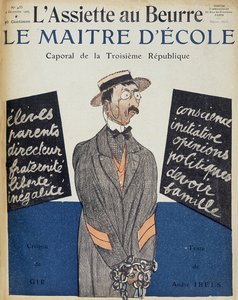 O mestre da escola, cabo da Terceira República, ilustração de Charles Gir (1883 - 1941) - em "L