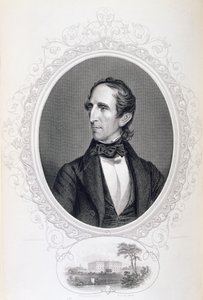 John Tyler, de "A História dos Estados Unidos", vol. II, de Charles Mackay, gravado por C. Holl