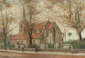 Vista, st, marys, igreja, stoke, newington de Charles Francis