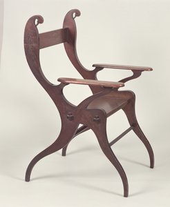 Poltrona ou Cisne cadeira projetada por CFA Voysey (1857-1941) em 1883-5, feita c.1898 (carvalho)