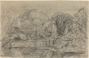 Uma lagoa da floresta de Charles Francois Daubigny