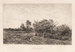 Macieiras em Auvers de Charles Francois Daubigny