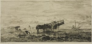 Praia de Villerville de Charles Francois Daubigny