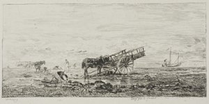 Praia de Villerville de Charles Francois Daubigny