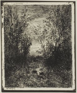 Brook na clareira de Charles Francois Daubigny