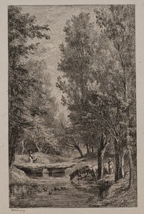 Brook no Val Mondois, c. 1862 de Charles Francois Daubigny