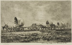 Vagões Cobertos (Lembrança do Morvan) de Charles Francois Daubigny
