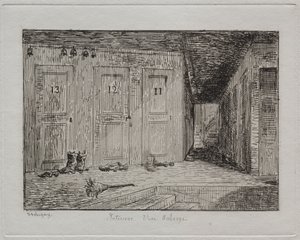 Interior de uma pousada, 1861. de Charles Francois Daubigny