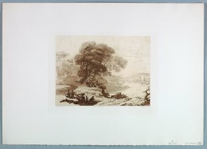 Paisagem (depois de Claude Lorrain) de Charles Francois Daubigny