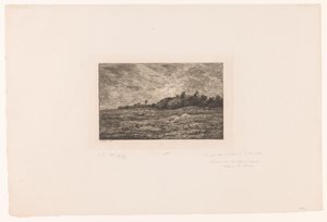Paisagem com pastoreio de gado e coelhos Le pré des Graves em Villerville de Charles Francois Daubigny