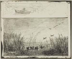 Pântano com Patos de Charles Francois Daubigny