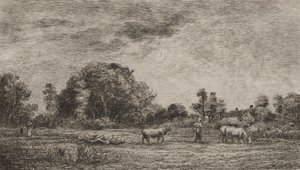 Nascer da lua de Charles Francois Daubigny