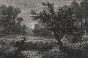 Nascer da lua no vale de Andilly de Charles Francois Daubigny